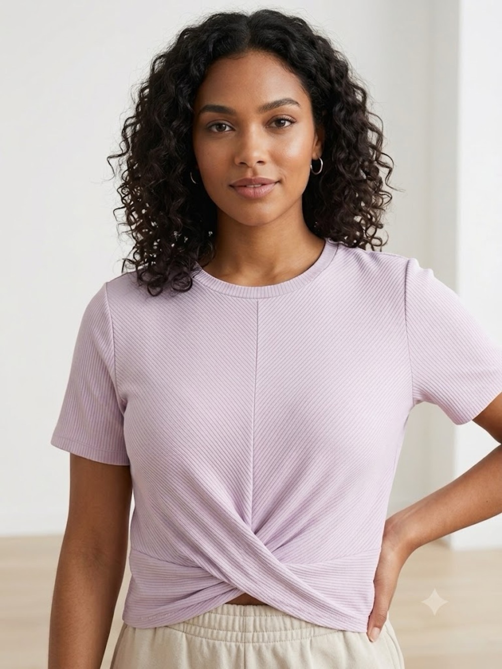 Divided Purple Crop Top